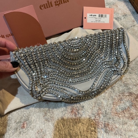 Cult Gaia Lael Rhinestone embellished Clutch Full Set NWT - Picture 2 of 12